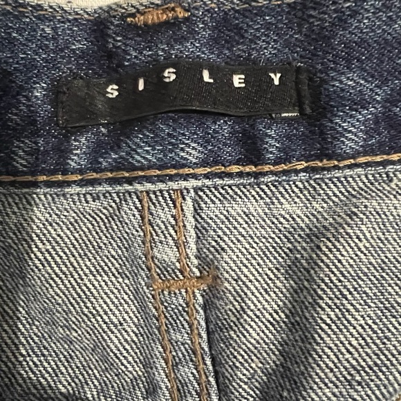 Sisley (Simon’s) blue denim split hem jean skirt size M excellent condition - Picture 3 of 7